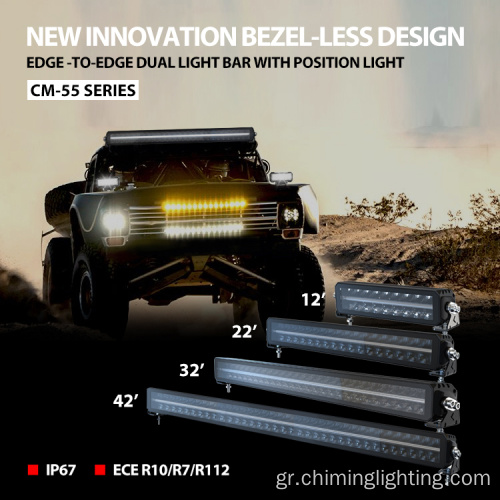 CHIMING12 &quot;BEZEL-Less Lights Bar σε φορτηγά